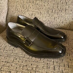 Kenneth Cole New York Men’s Black Leather Dress Loafers Slip On 7.5 NWOB